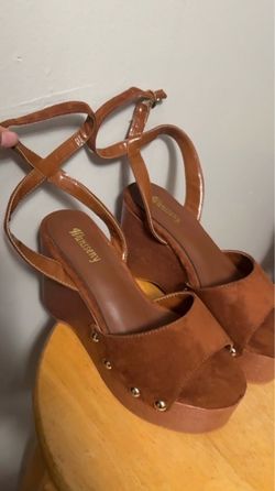 Wansseny Brown Wedge Sandals