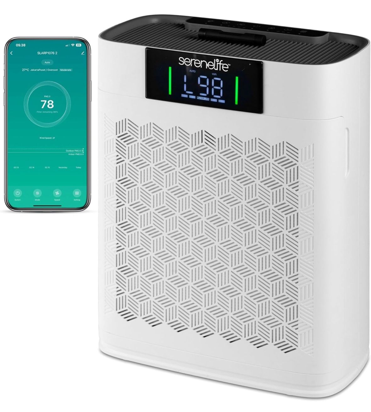 HEPA Air Purifier for Home – Smart WiFi & App Control, Ultra-Quiet Air Purifier