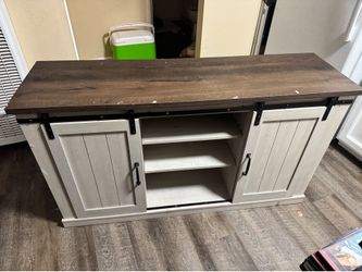 TV Stand with Sliding Barn Doors