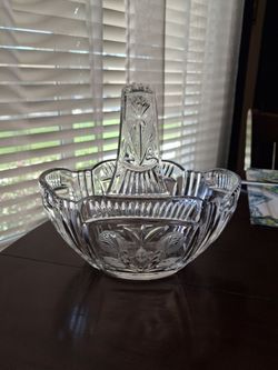 Vintage crystal basket