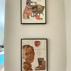 Coca-Cola Custom Framed Vintage Adverts