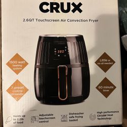 CRUX 2.6QT Touchscreen Air Convection Fryer 