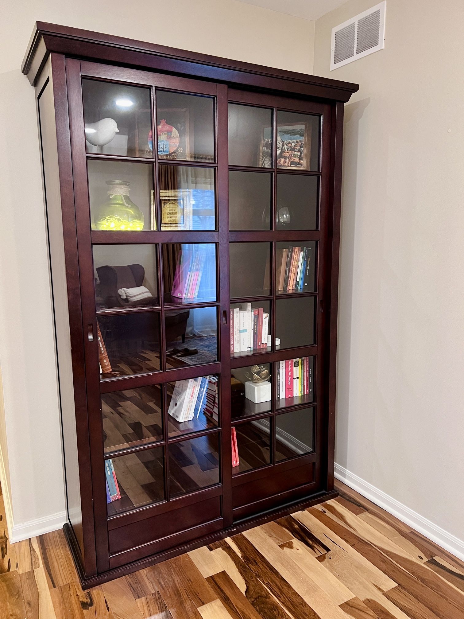 Pottery Barn Garrett Glass Cabinet & Library Bookshelf