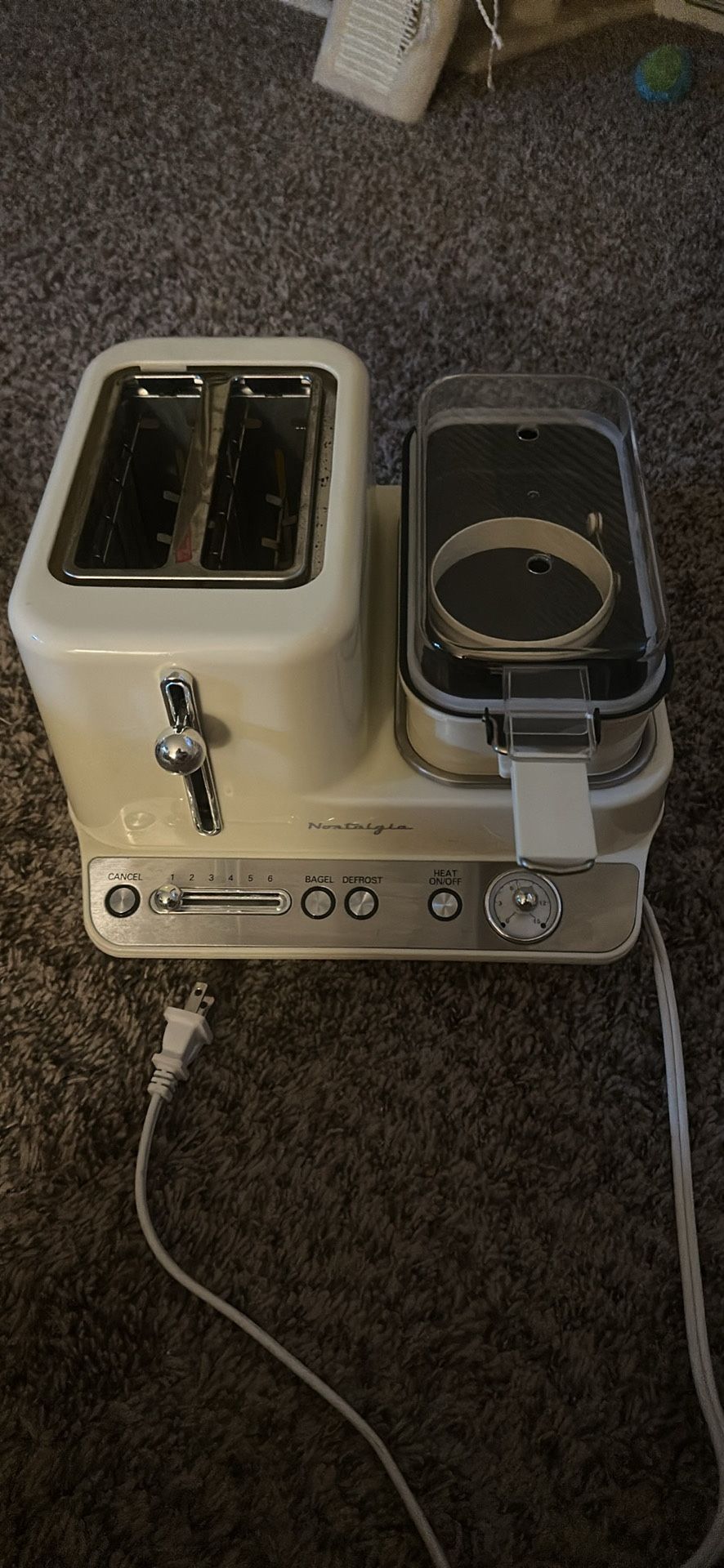 Retro Toaster Griddle Combo Appliance