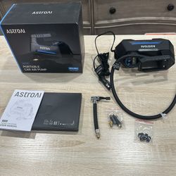 Tire Inflator 12V DC 100psi Portable Air Compressor for Car Bike Inflatables, Blue