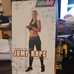 HyleJhJy Jump Rope Engineered For Speed With Adjustable Length Black NEW!!!