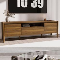 TV Stand with Flip-Down Door, 