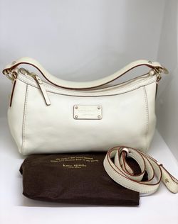 KATE SPADE💥NWOT💥NY IVORY Pebble LEATHER CONVERTIBLE HOBO BAG