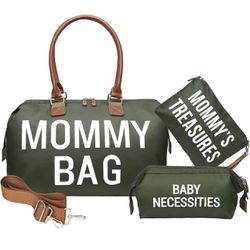  Mommy Bag, Hospital Bag for Labor and Delivery, Large Diaper Bag for Mom Overnight Travel, Waterproof Baby Bag with Pouches and Straps, Olive G