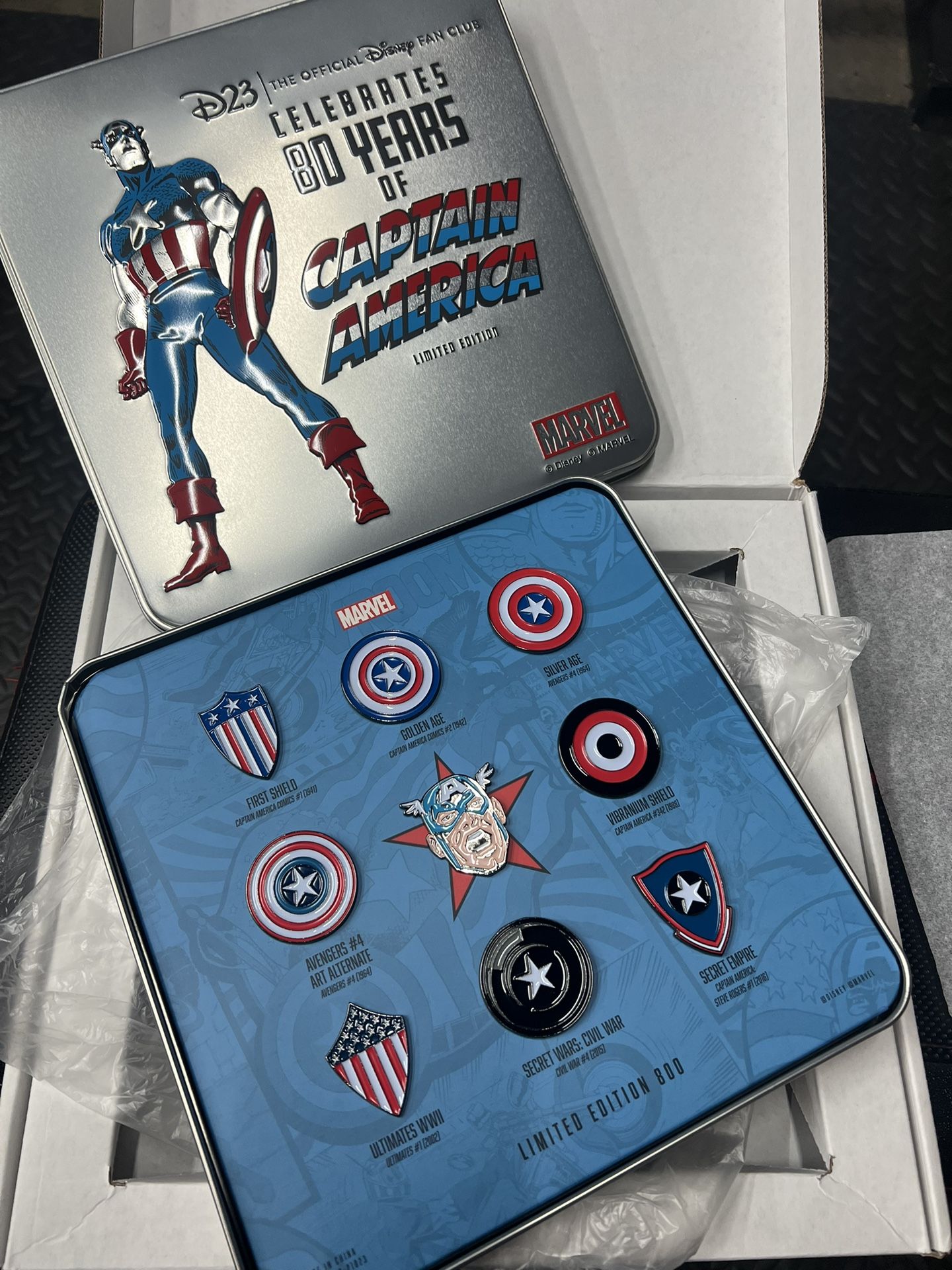 D23 Captain America LE Pin Set