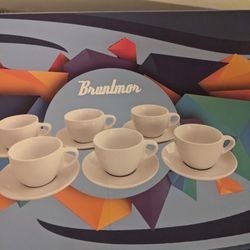 Bruntmoor Espresso Cups (6 Pack) With Saucers
