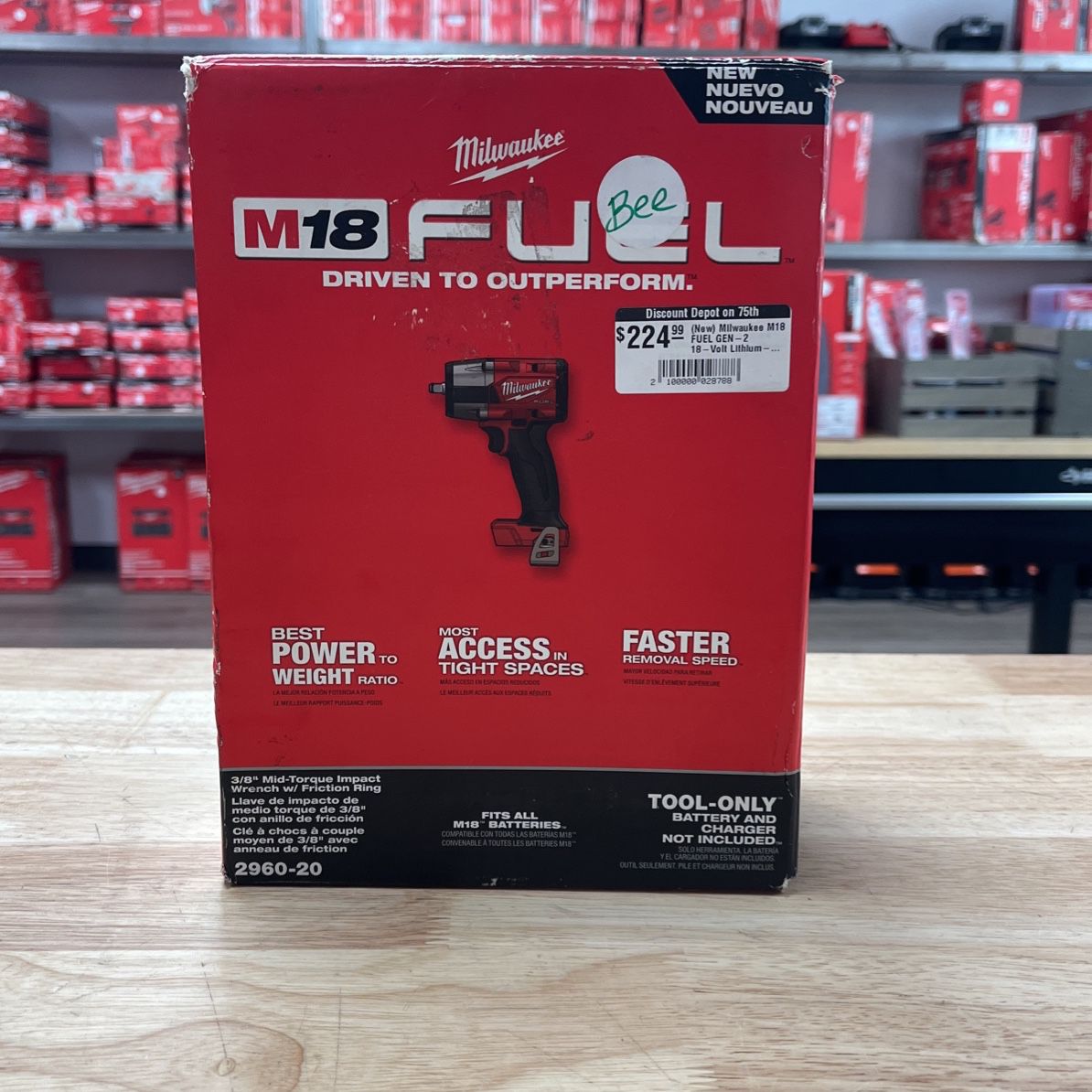 Milwaukee M18 FUEL GEN-2 18V Lithium-Ion Mid Torque Brushless Cordless 3/8 in. Impact Wrench with Friction Ring (Tool-Only)