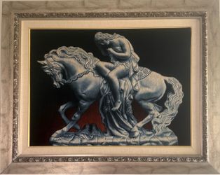 Framed Persian carpet