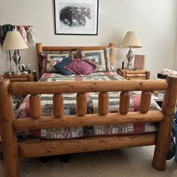 Authentic Log Bedroom Set