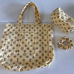 Tote Bag, Make Up Bag And Scrunchie