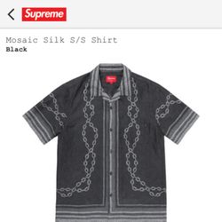 Supreme mosaic silk fashionable shirt