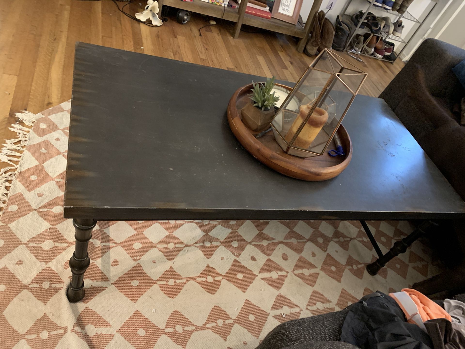 Metal Coffee Table & Matching Side Table