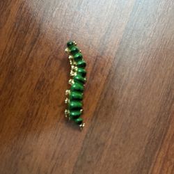 Green Caterpillar Brooch