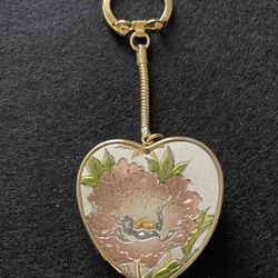 Brand New Vintage Sankyo Music Box Keychain Picture Locket