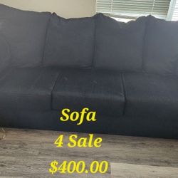 Used Black Living Room Sofa