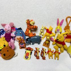 90s Disney Winnie the Pooh Vintage Plush Toy Lot