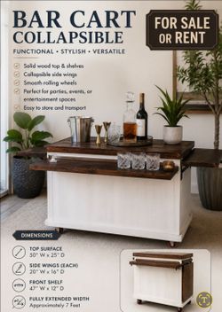 Colapsible Bar cart/ Food display/ etc