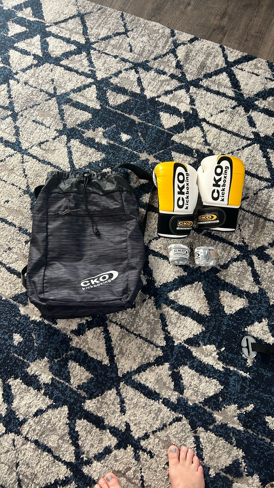 CKO Kickboxing Gloves, Wraps & Bag