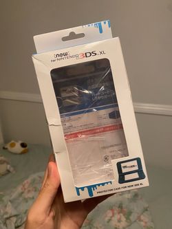 N3dsxl clear case screen protector and black stylus