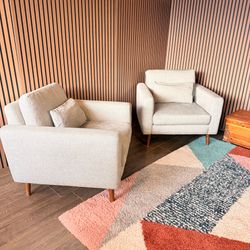 Grey Burrow MCM Armchairs