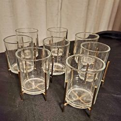 9 Ikea Brass And Glass Candle Holders