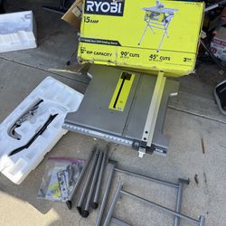 RYOBI 15 Amp 10 in. Compact Portable Corded Jobsite Table Saw with Folding Stand