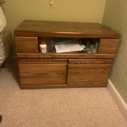 Wood Television Stand / Low Profile Entertainment Center