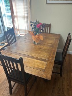 Dining room table and chairs