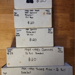 Baseball Card Singles Storage Box