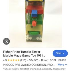 Fisher Price Tumble Tower Vintage Toy Rattle 