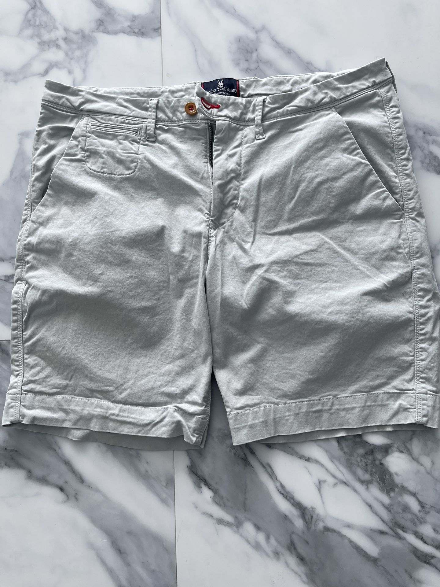 Psycho Bunny Chino Shorts Lt Gray Sz 36