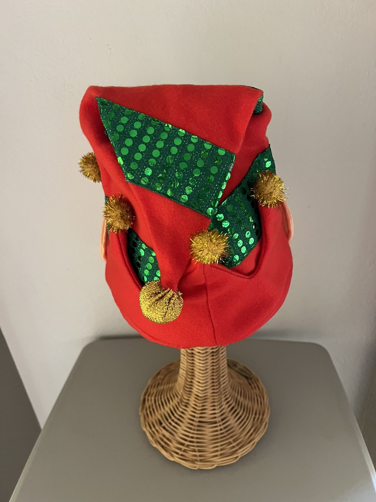 Fun Holiday Festive “ELF “ Hat with Ears OS as New