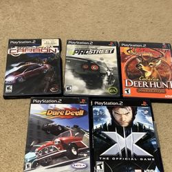 Lot Of Five Ps2 Games scratched 