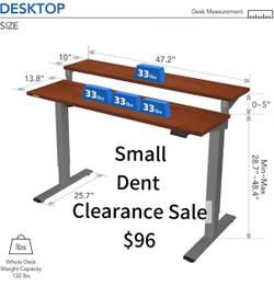 😀 FLEXISPOT EF1 Essential 2 Tier Standing Desk 48 in Electric Height Adjustable Computer Desk with Adjustable Shelf Dual Tier Stand Up Desk Memory Co