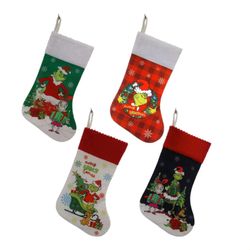 12 INCH 4 PACK GRINCH STOCKINGS