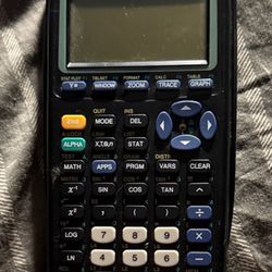Texas Instruments TI-83 Plus Graphing Calculator in Black and Blue