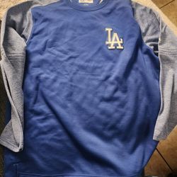 mens  XL Majestic los angeles dodgers pullover sweatshirt