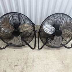 Metal Black Fan Set Of 2 New