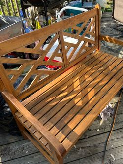 Wooden bench