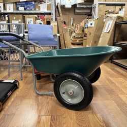 Dual-Wheel Home Wheelbarrow
