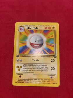 Pokemon Electrode 1st Edition Rare Non-holo Jungle Set Error Art