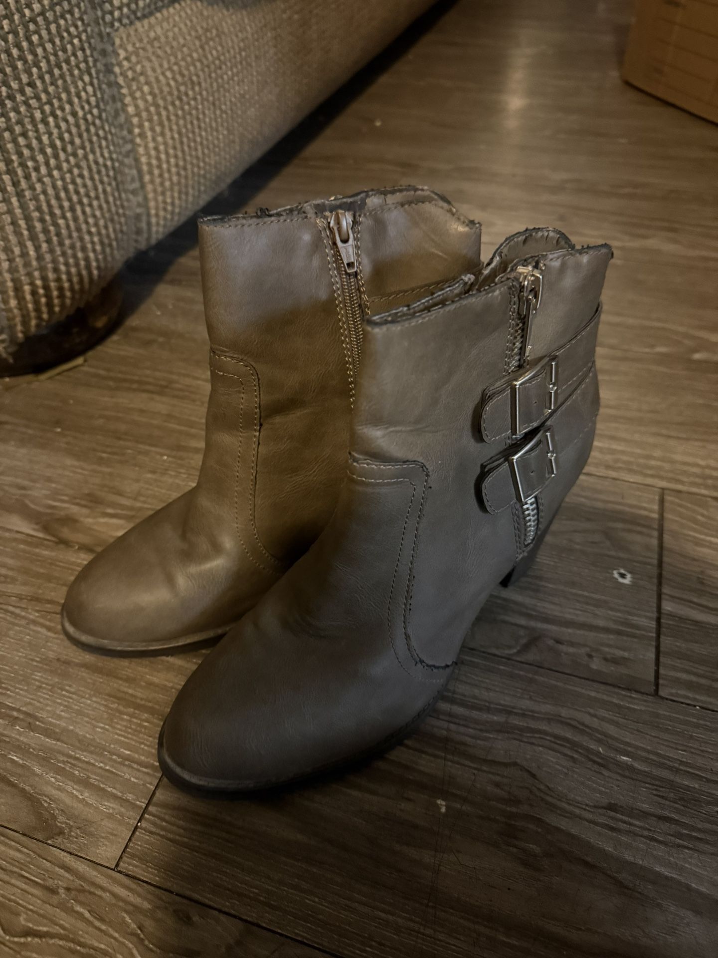 Brown Zip Up Boots