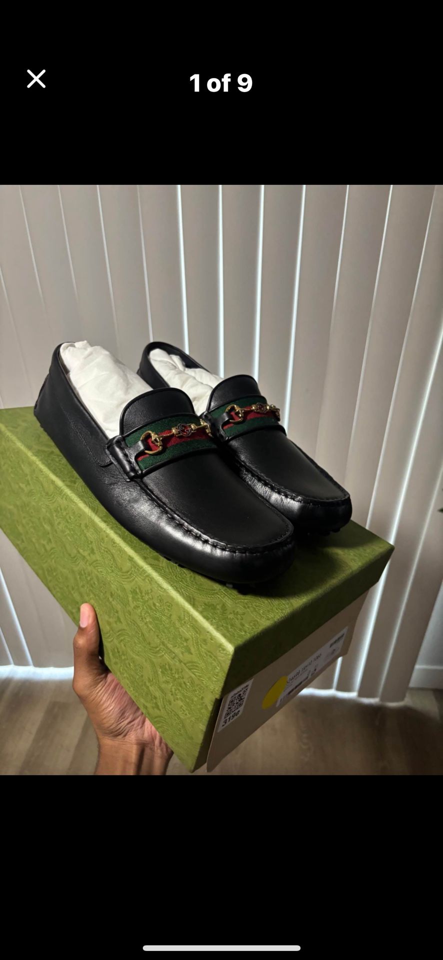 Gucci Driver 'Horsebit - 'Black Green Red' size 11