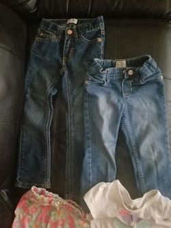 Everything 2t one pair of jeans 4t. run small.