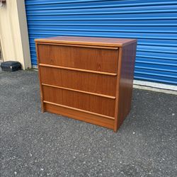 Mid Century Modern Teak 3 Drawer Dresser